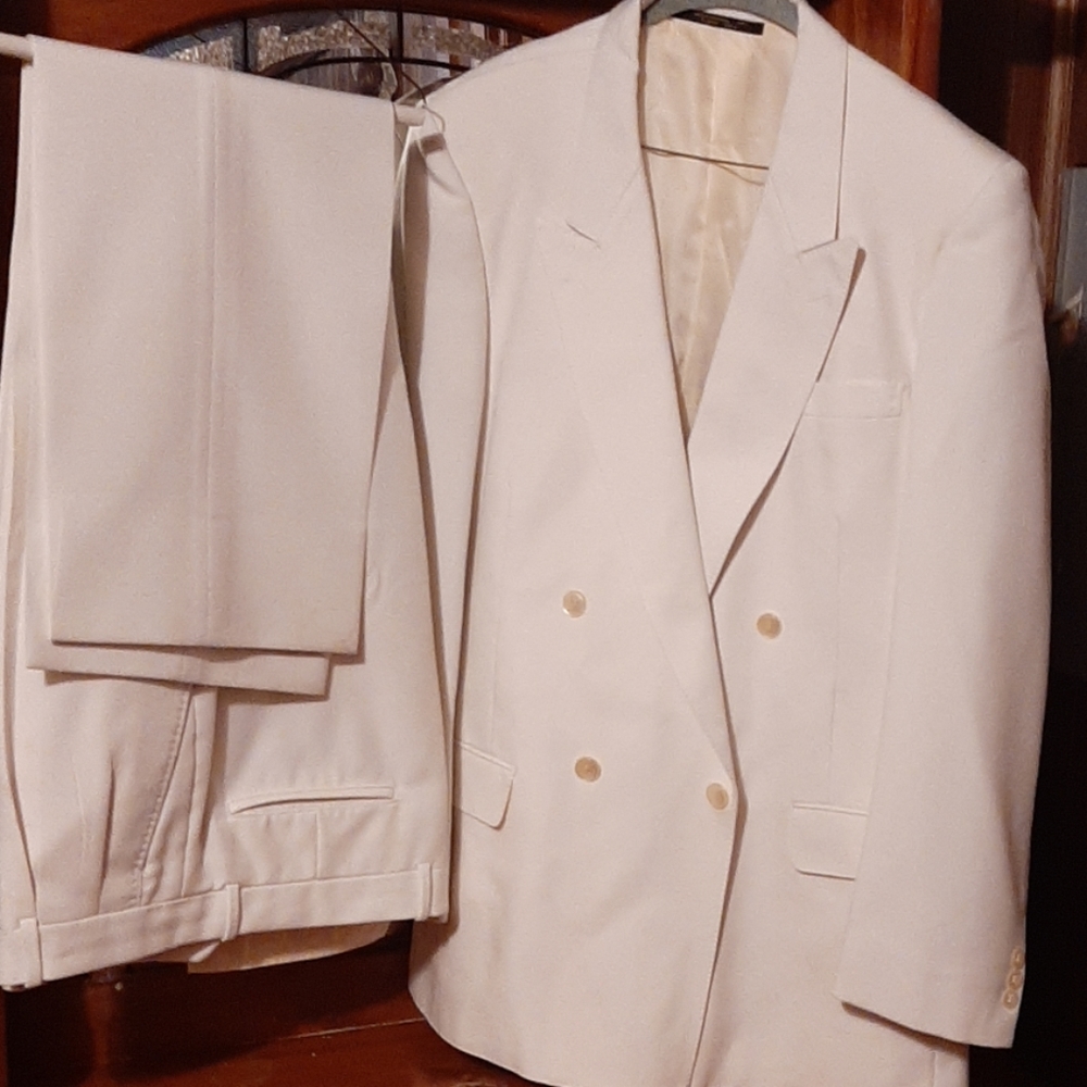 Tailored all white suit